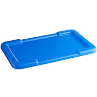 Choice 25" x 15" Blue Recessed Lid for Meat Lug / Tote Box