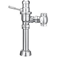 Sloan 3950102 DOLPHIN Chrome Single Flush Exposed Manual Water Closet Flushometer with Top Spud Fixture Connection and Ground Joint Control Stop - 1.6 GPF
