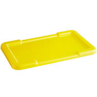 Choice 25" x 15" Yellow Recessed Lid for Meat Lug / Tote Box