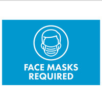 E-Z Up WCL1218RCTFM 18" x 12" Rectangle Face Masks Required Window Decal