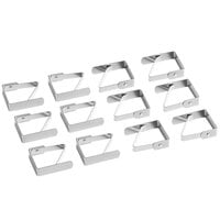 Choice Stainless Steel Tablecloth Clip for Tables up to 1 1/4" Thick - 12/Pack