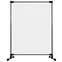 Goff's 34434 18" x 24" Clear PVC Desktop Personal Safety Partition with Fiberglass Frame
