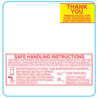 Toledo 1766-S/H 2 5/16" x 2 3/8" White Safe Handling Pre-Printed Equivalent Scale Label Roll - 20/Case