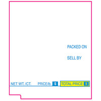 Tec 1663-BLUE 48 mm x 54.8 mm White Pre-Printed Equivalent Scale Label Roll - 16/Case