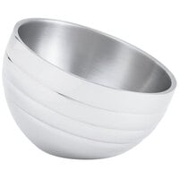 Vollrath 46584 32 oz. Double Wall Stainless Steel Round Angled Beehive Serving Bowl