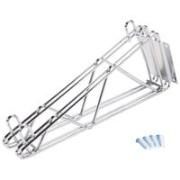 Advance Tabco DB Deep Double Wall Mounting Bracket for Adjoining Chrome Wire Shelves