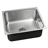 Just Manufacturing US-ADA-1620-A-55DCR 1 Compartment Stainless Steel ADA Undermount Sink Bowl - 18" x 14" x 5 1/2"