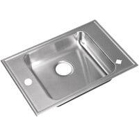 Just Manufacturing CRA-ADA-1725-A-1165DCR 1 Compartment Stainless Steel ADA Classroom Drop-In Sink Bowl with Rear Center Drain - 16" x 14" x 6 1/2"