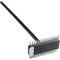 Choice 30" Black Pizza Oven / Broiler Brush with Scraper