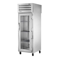 True STR1HPT-1G-1S Spec Series 27 1/2" Glass Front / Solid Back Door Stainless Steel Pass-Through Insulated Heated Holding Cabinet
