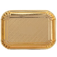 Novacart V9L23103 8" x 11 3/16" Gold Rectangular Pastry Tray - 200/Case