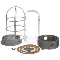 All Points 26-3216 Light Fixture with Junction Box, Glass Globe, and Wire Guard
