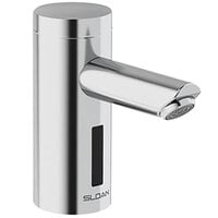 Sloan 3335182 Optima Polished Chrome Battery Powered Deck Mounted Sensor Faucet with 5 3/8" Spout and 0.5 GPM Multi-Laminar Spray Device