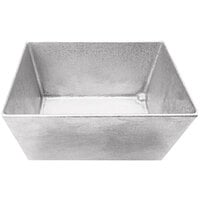 Tablecraft CW5026N Simple Solutions 1/4 Size Natural Finish Cast Aluminum Deep Straight Sided Bowl - 5" Deep