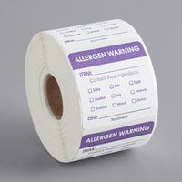 Noble Products 2" x 2" Removable Big 8 Allergens Label - 500/Roll