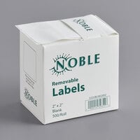 Noble Products 2" x 2" Removable Blank Label - 500/Roll