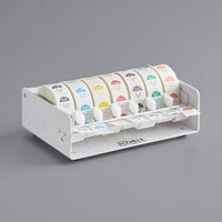 Noble Products Elevated 7-Slot Dispenser with 7 Permanent Day of the Week Clock Label Rolls