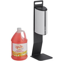 Lavex White Metal Table Top Fixed Foaming Soap Dispensing Station