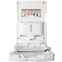 Foundations 100-EV Classic Series Gray Vertical Baby Changing Station / Table with Dual Liner Dispenser and 2 Bag Hooks