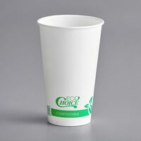 EcoChoice 16 oz. Compostable PLA Paper Cold Cup - 1000/Case