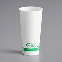 EcoChoice 22 oz. Compostable PLA Paper Cold Cup - 1000/Case