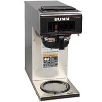Bunn 13300.0001 VP17-1 SS Stainless Steel Pourover Coffee Brewer with 1 Lower Warmer - 120V