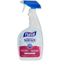 Purell 3341-06 1 Qt. / 32 fl. oz. Fragrance Free Foodservice Surface Sanitizer with (2) Spray Triggers - 6/Case