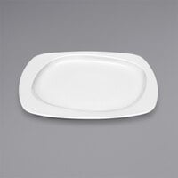 Bauscher by BauscherHepp 440326 Solutions 10 3/8" Bright White Square Wide Rim Porcelain Plate - 12/Case