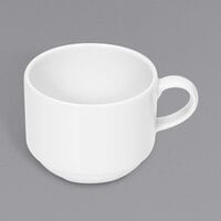 Bauscher by BauscherHepp 465125 Relation Today 8.45 oz. Bright White Stackable Cup with Handle - 36/Case