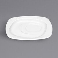 Bauscher by BauscherHepp 447018 Solutions 6 3/8" Bright White Square Porcelain Saucer - 24/Case