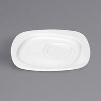 Bauscher by BauscherHepp 447009 Solutions 4 13/16" Bright White Square Porcelain Saucer - 36/Case