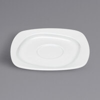 Bauscher by BauscherHepp 447168 Solutions 6 5/16" Bright White Square Porcelain Saucer - 36/Case