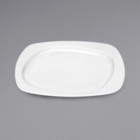Bauscher by BauscherHepp 440321 Solutions 8 3/8" Bright White Square Wide Rim Porcelain Plate - 24/Case