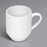 Bauscher by BauscherHepp 465528 Relation Today 9.46 oz. Bright White Stackable Mug with Handle - 36/Case