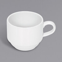Bauscher by BauscherHepp 465118 Relation Today 6.08 oz. Bright White Stackable Cup with Handle - 36/Case