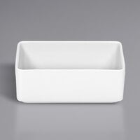 Bauscher by BauscherHepp 464921 Relation Today 4 3/4" x 2 3/4" Bright White Rectangular Porcelain Sugar Bowl - 36/Case