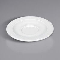 Bauscher by BauscherHepp 466909 Relation Today 4 3/4" Bright White Round Porcelain Saucer - 36/Case