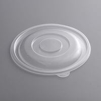 Visions Clear PET Plastic Flat Lid for 64 and 80 oz. Round Bowls - 25/Case