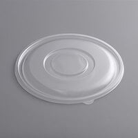 Visions Clear PET Plastic Flat Lid for 320 oz. Round Bowls - 25/Case