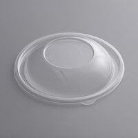 Visions Clear PET Plastic Dome Lid for 24W, 32W, and 48 oz. Round Bowls - 50/Case