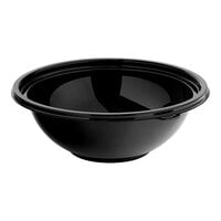 Visions 48 oz. Black PET Plastic Round Catering / Serving Bowl - 50/Case