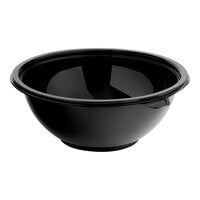 Visions 80 oz. Black PET Plastic Round Catering / Serving Bowl - 25/Case