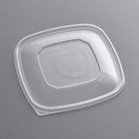 Visions Clear PET Plastic Flat Lid for 32W, 48W, and 64 oz. Square Bowls - 150/Case