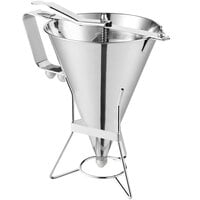 Choice 60 oz. Stainless Steel Confectionary Dispenser Funnel and Stand Kit