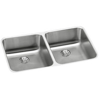 Zurn Elkay ELUHAD311855PD Lusterstone Classic Double Bowl Undermount ADA Sink with Perfect Drain - 13 1/2" x 16" x 5 3/8" Bowl