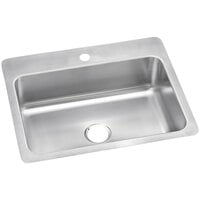 Zurn Elkay DSESR127221 Dayton Single Bowl Drop-In Dual Mount Sink with One Faucet Hole - 24" x 16" x 8" Bowl