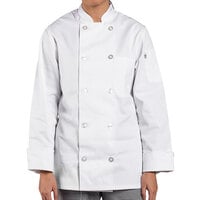 Uncommon Chef Napa 0475 Women's White Customizable Long Sleeve Chef Coat with Side Vents