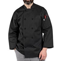 Uncommon Chef 3/4 Sleeve 0410 Unisex Black Customizable Chef Coat