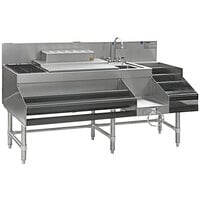 Eagle Group CCS-60-1 Spec-Bar 60" Stainless Steel Combination Cocktail Station with 12" Liquor Display