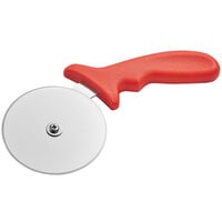 Choice 4" Pizza Cutter with Polypropylene Red Handle